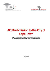 Submission to Cape Town
