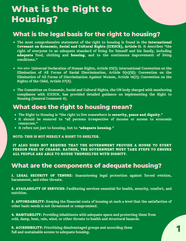 Right to Housing